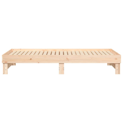 vidaXL Pull-out Day Bed without Mattress 2x(90x200) cm Solid Wood Pine