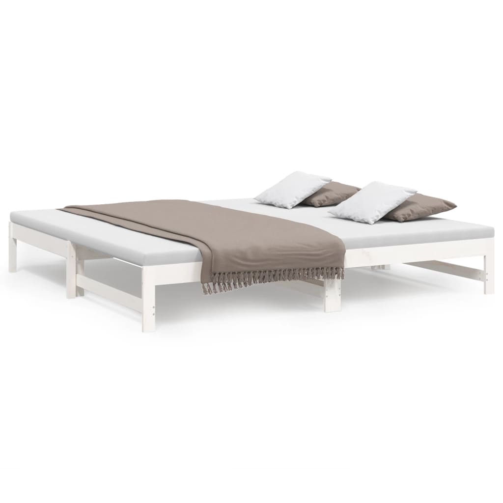 vidaXL Day Bed | White | Solid pine wood | 2x | Expandable  | Day Bed