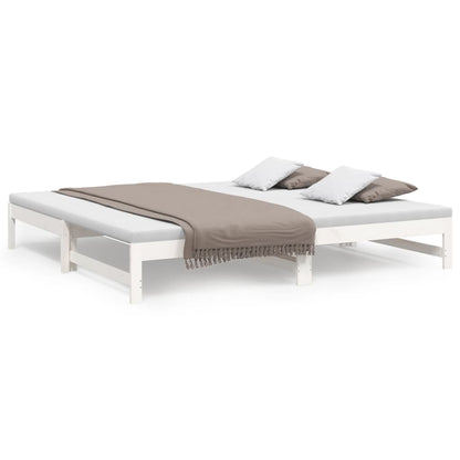 vidaXL Day Bed | White | Solid pine wood | 2x | Expandable  | Day Bed