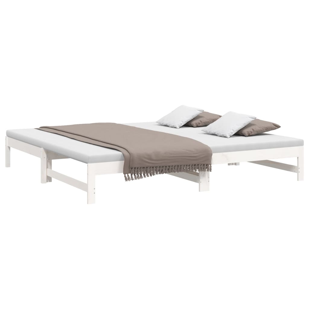 vidaXL Day Bed | White | Solid pine wood | 2x | Expandable  | Day Bed