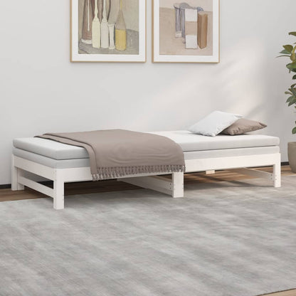 vidaXL Day Bed | White | Solid pine wood | 2x | Expandable  | Day Bed