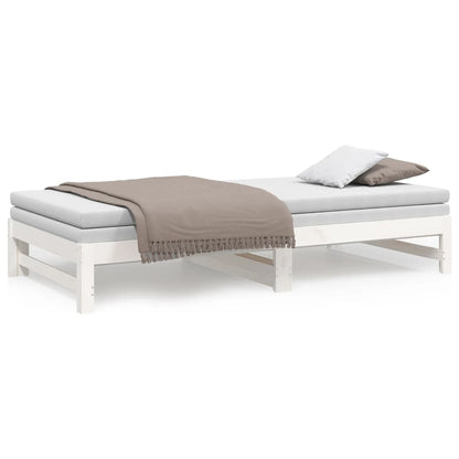vidaXL Day Bed | White | Solid pine wood | 2x | Expandable  | Day Bed