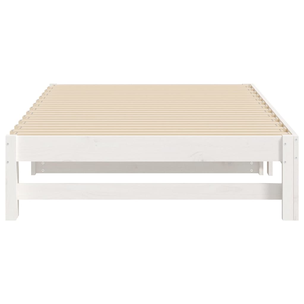 vidaXL Day Bed | White | Solid pine wood | 2x | Expandable  | Day Bed