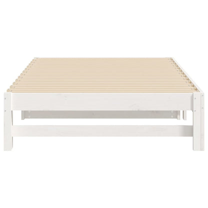 vidaXL Day Bed | White | Solid pine wood | 2x | Expandable  | Day Bed
