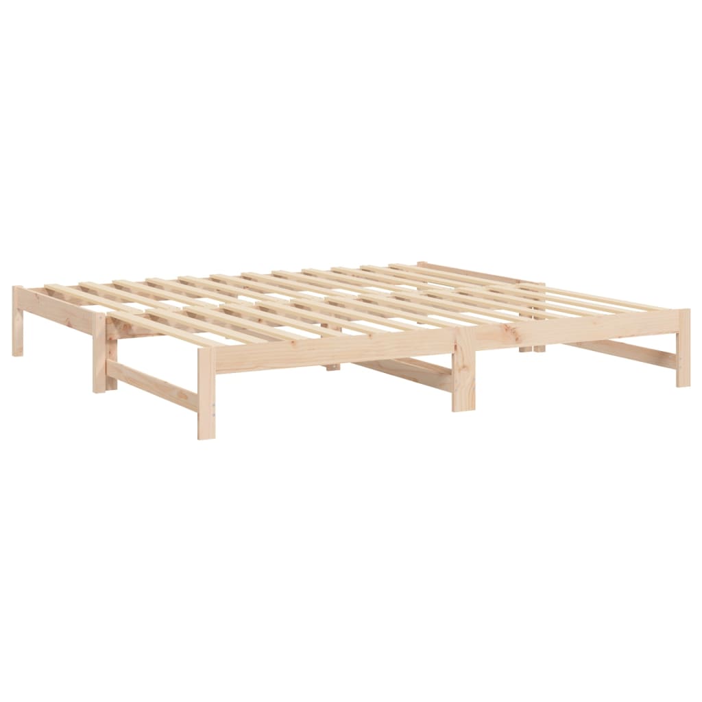 vidaXL Day Bed | Natural Pine | Solid pinewood | Double