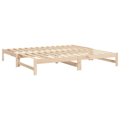 vidaXL Day Bed | Natural Pine | Solid pinewood | Double