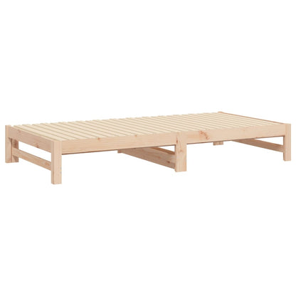 vidaXL Day Bed | Natural Pine | Solid pinewood | Double
