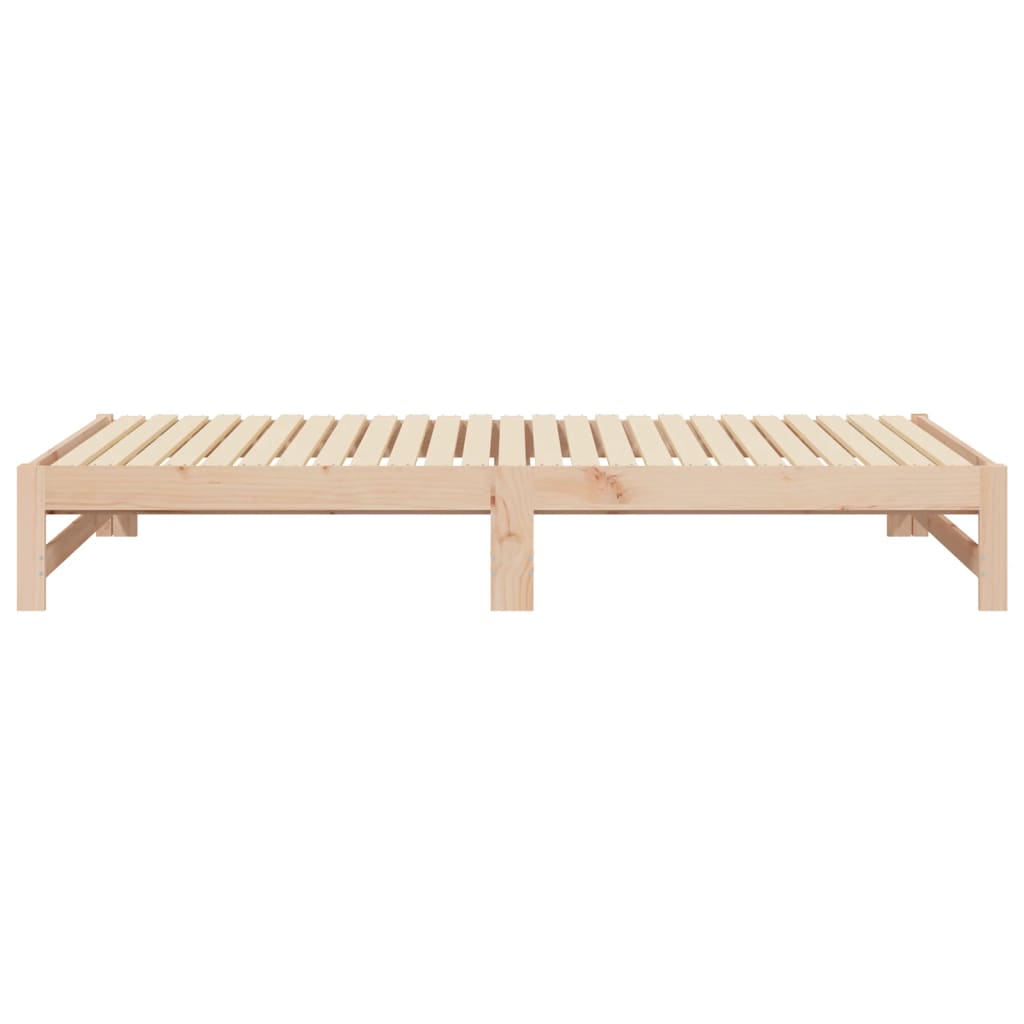 vidaXL Day Bed | Natural Pine | Solid pinewood | Double