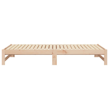 vidaXL Day Bed | Natural Pine | Solid pinewood | Double