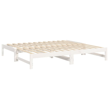 vidaXL Day Bed | White | Solid pinewood | 2x | Extendable | Day Bed