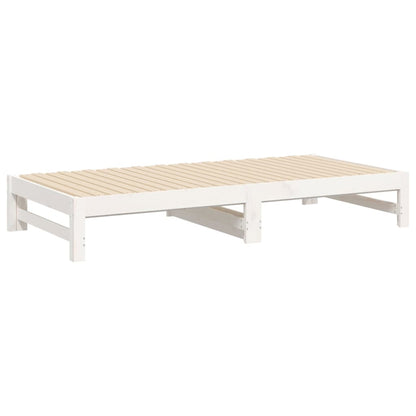 vidaXL Day Bed | White | Solid pinewood | 2x | Extendable | Day Bed
