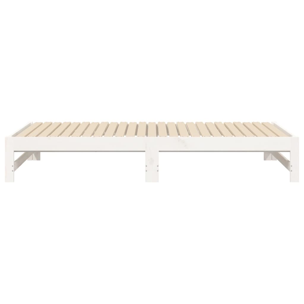 vidaXL Day Bed | White | Solid pinewood | 2x | Extendable | Day Bed