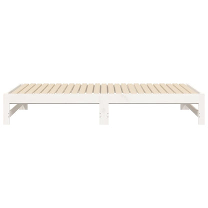 vidaXL Day Bed | White | Solid pinewood | 2x | Extendable | Day Bed