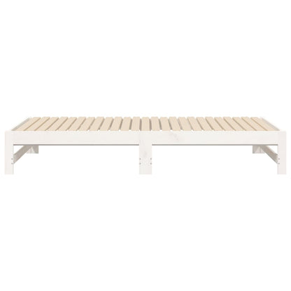 vidaXL Day Bed | White | Solid pine wood | Double | Extendable | Day Bed