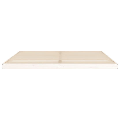 vidaXL Bed Frame | White | Solid pine wood, Plywood | Double | Durable