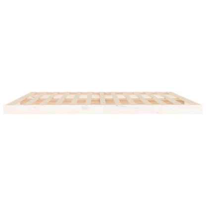 vidaXL Bed Frame | White | Solid pine wood, Plywood | Double | Durable