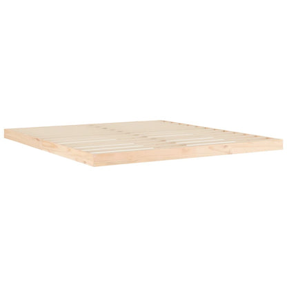 vidaXL Bed Frame | Natural Pine | Solid Pinewood, Plywood | Super King | Durable