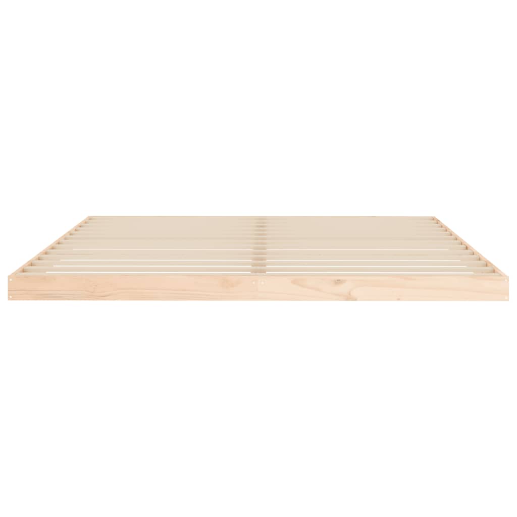 vidaXL Bed Frame | Natural Pine | Solid Pinewood, Plywood | Super King | Durable