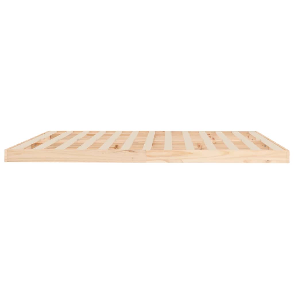 vidaXL Bed Frame | Natural Pine | Solid Pinewood, Plywood | Super King | Durable