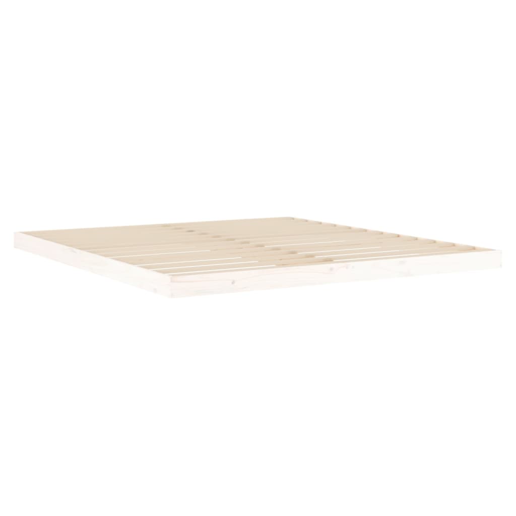 vidaXL Bed Frame without Mattress White 180x200 cm Super King  Solid Wood Pine