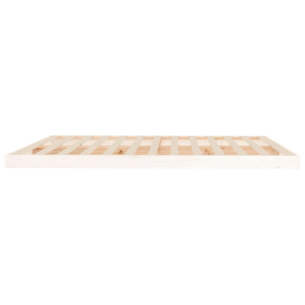 vidaXL Bed Frame without Mattress White 180x200 cm Super King  Solid Wood Pine