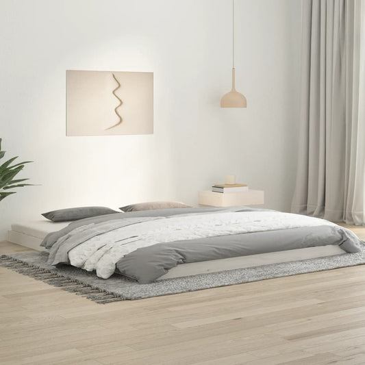 vidaXL Bed Frame without Mattress White 180x200 cm Super King  Solid Wood Pine