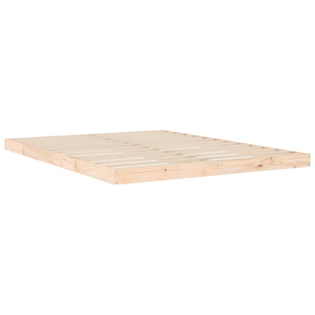 vidaXL Bed Frame without Mattress 150x200 cm King Size King Size Solid Wood Pine