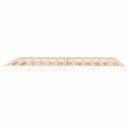 vidaXL Bed Frame | White | Solid Pinewood, Plywood | King Size | Durable