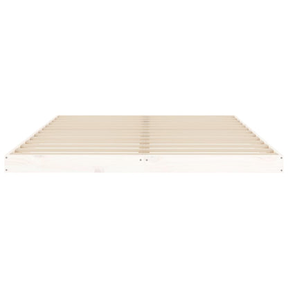 vidaXL Bed Frame | White | Solid pine wood and plywood | Double | Durable