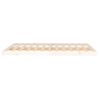 vidaXL Bed Frame | White | Solid pine wood and plywood | Double | Durable