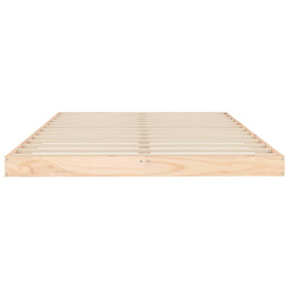 vidaXL Bed Frame | Natural Pine | Solid pine wood, Plywood slats | Double