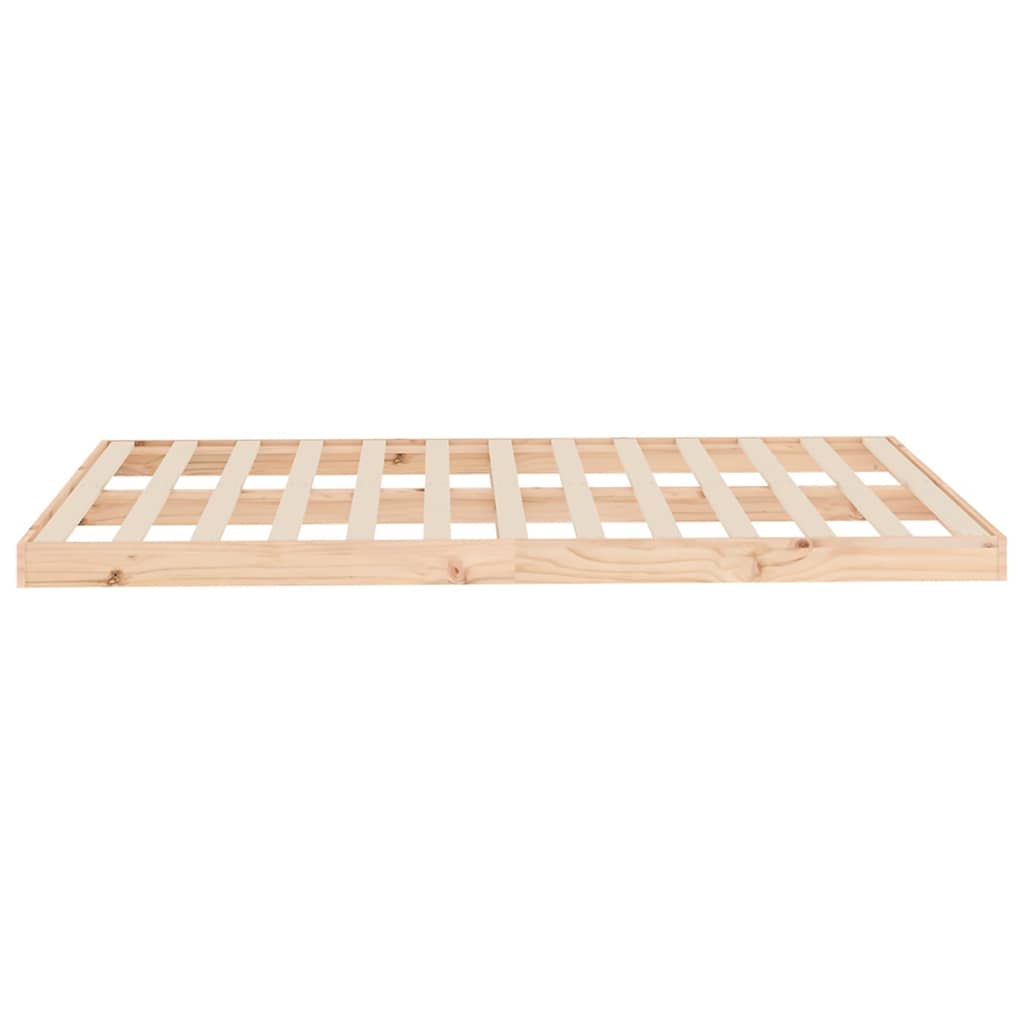 vidaXL Bed Frame | Natural Pine | Solid pine wood, Plywood slats | Double