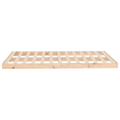 vidaXL Bed Frame | Natural Pine | Solid pine wood, Plywood slats | Double