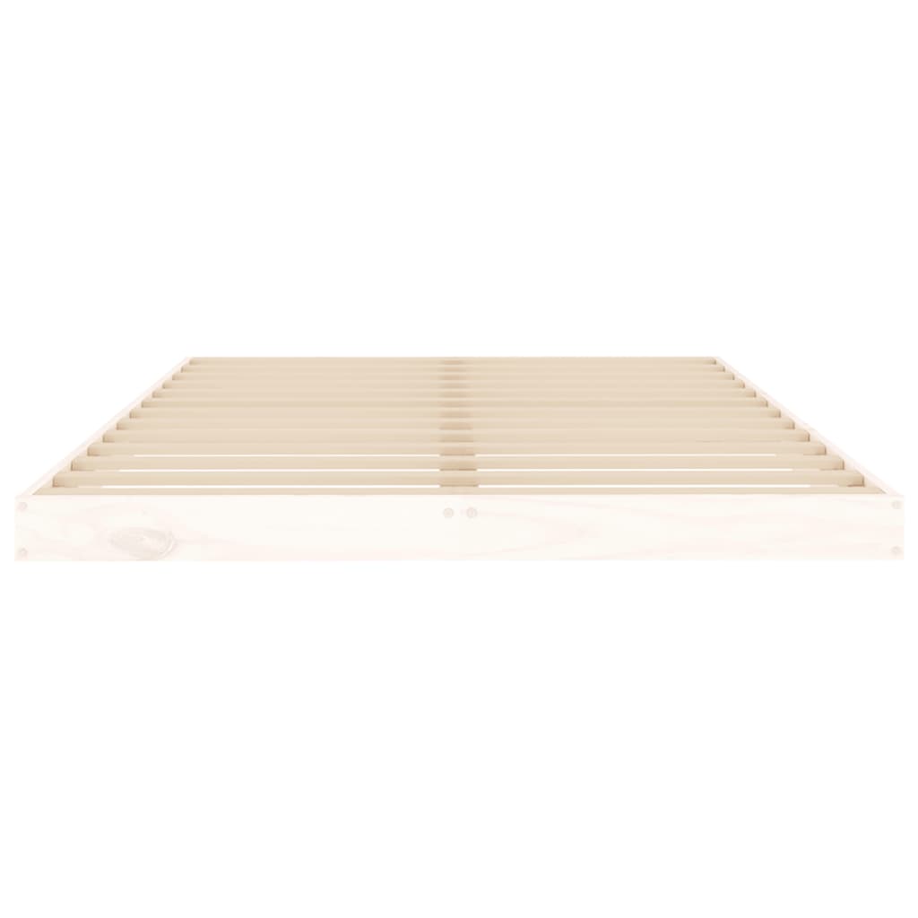 vidaXL Bed Frame without Mattress White 120x200 cm Solid Wood Pine