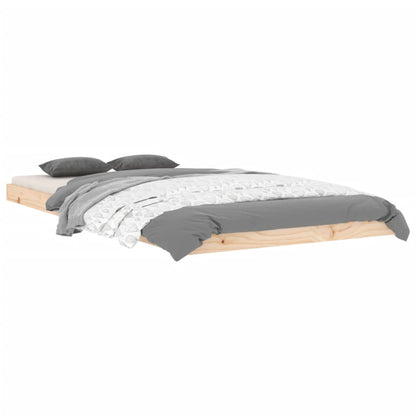 vidaXL Bed Frame | Natural Pine | Solid wood, Plywood | Single