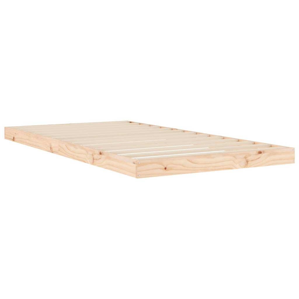 vidaXL Bed Frame | Natural Pine | Solid wood, Plywood | Single