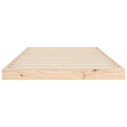 vidaXL Bed Frame | Natural Pine | Solid wood, Plywood | Single