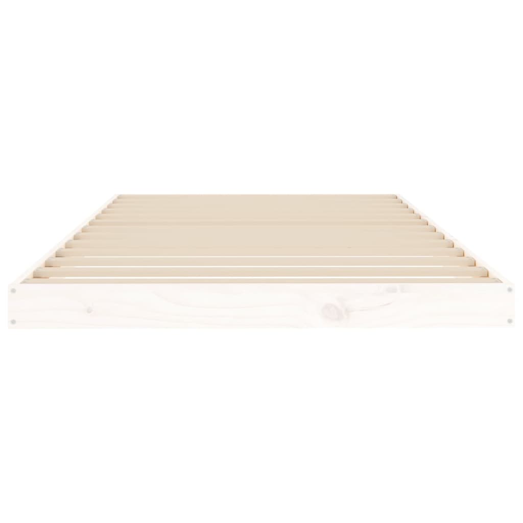 vidaXL Bed Frame without Mattress White 100x200 cm Solid Wood Pine
