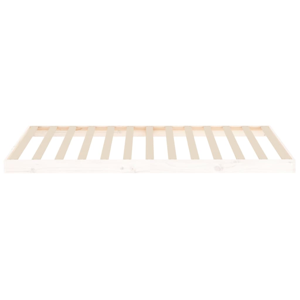 vidaXL Bed Frame without Mattress White 100x200 cm Solid Wood Pine