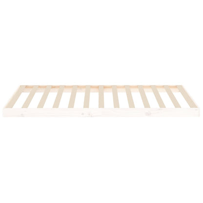 vidaXL Bed Frame without Mattress White 100x200 cm Solid Wood Pine