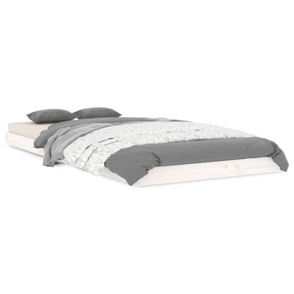 vidaXL Bed Frame | White | Solid pine wood | Single | Durable  | Bed Frame