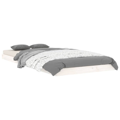 vidaXL Bed Frame | White | Solid pine wood | Single | Durable  | Bed Frame