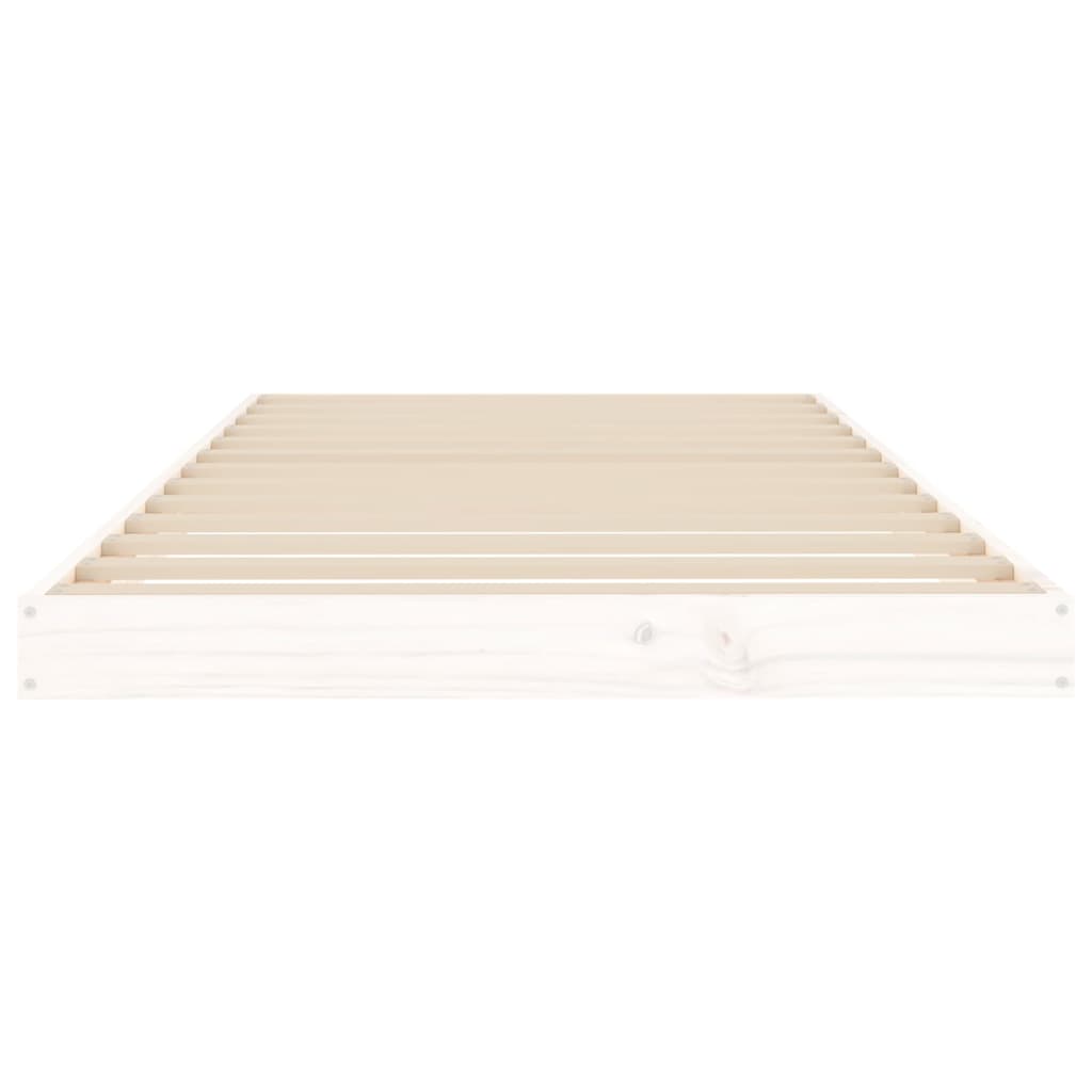vidaXL Bed Frame | White | Solid pine wood | Single | Durable  | Bed Frame