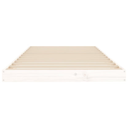 vidaXL Bed Frame | White | Solid pine wood | Single | Durable  | Bed Frame