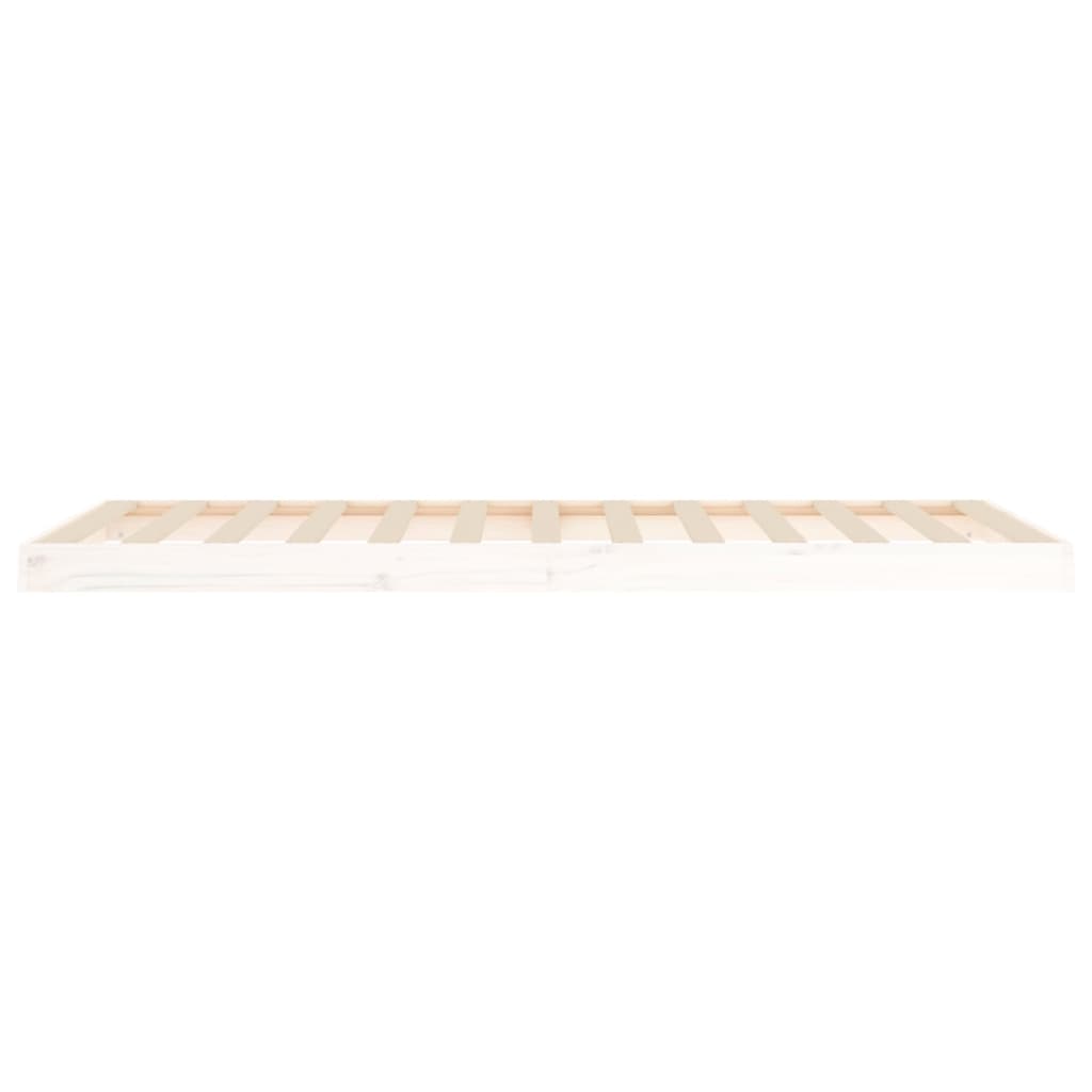 vidaXL Bed Frame | White | Solid pine wood | Single | Durable  | Bed Frame