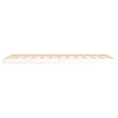 vidaXL Bed Frame | White | Solid pine wood | Single | Durable  | Bed Frame