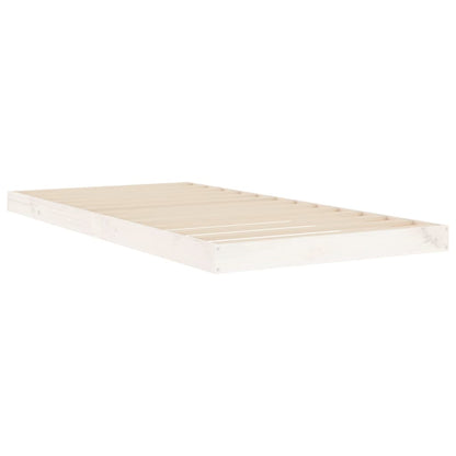 vidaXL Bed Frame | White | Solid Pine Wood | Single | Durable | Bed Frame