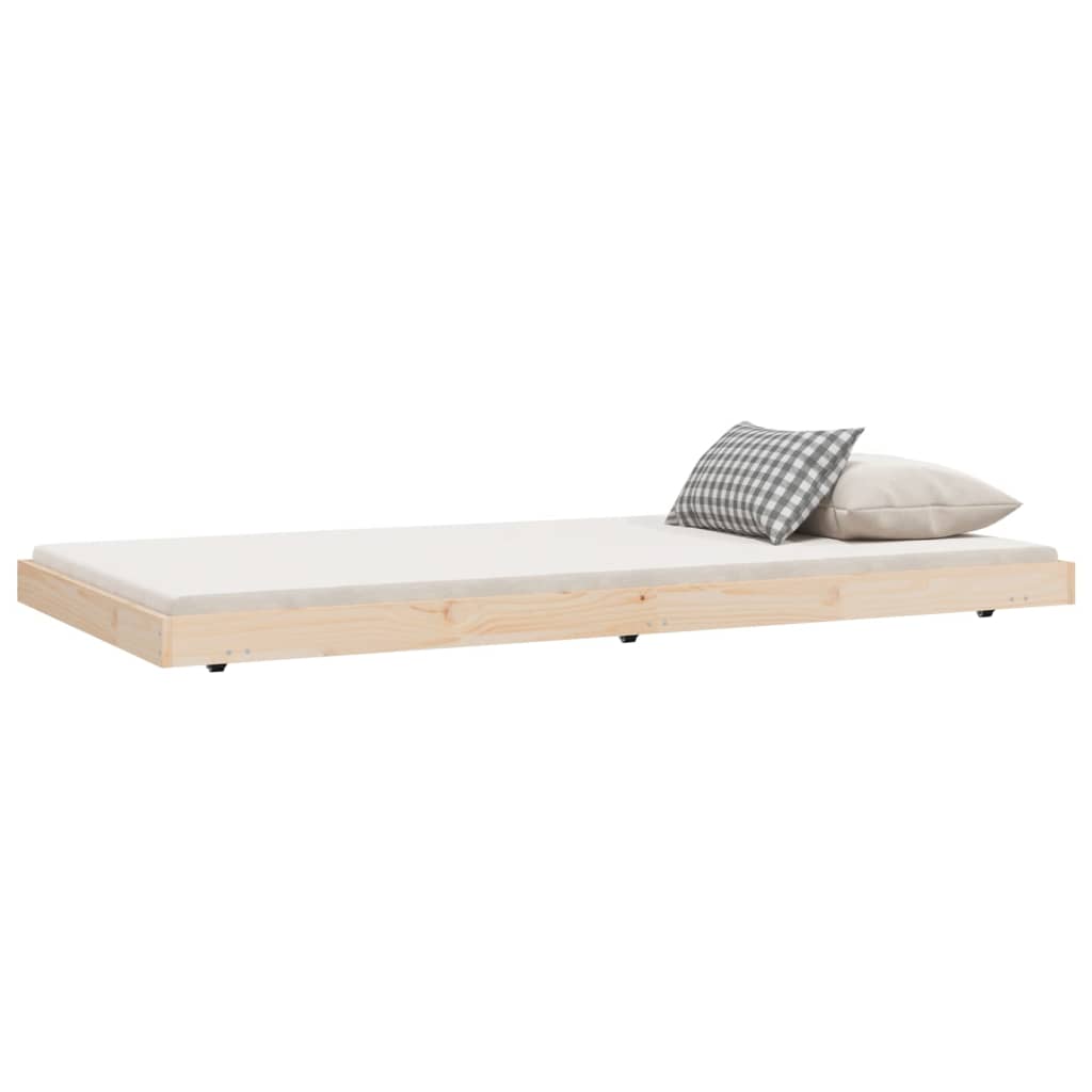 vidaXL Bed Frame without Mattress 100x200 cm Solid Wood Pine