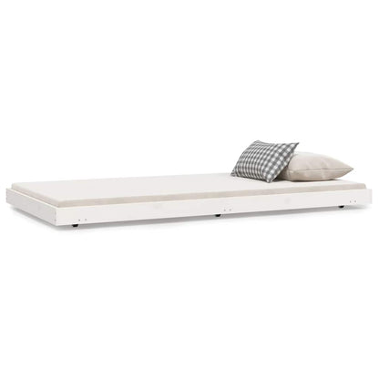 vidaXL Bed Frame without Mattress White 100x200 cm Solid Wood Pine