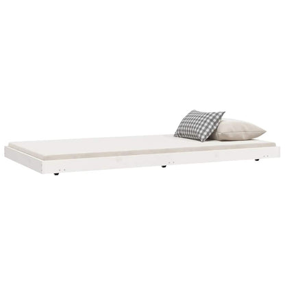 vidaXL Bed Frame without Mattress White 100x200 cm Solid Wood Pine